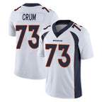 Kooe D.Broncos #73 Frank Crum Player White Vapor Untouchable Limited Home Game Stitched Jerseys