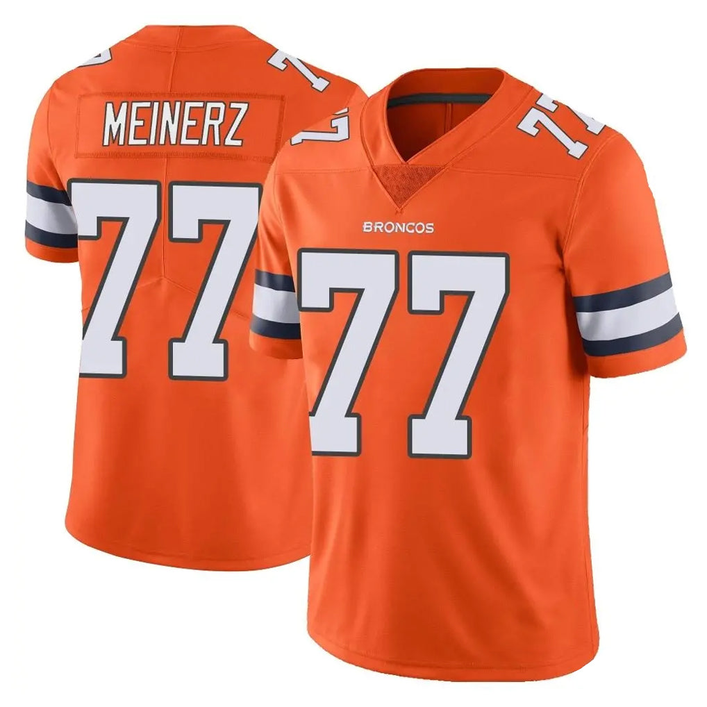 Kooe D.Broncos #77 Quinn Meinerz Player Orange Vapor Untouchable Limited Home Game Stitched Jerseys