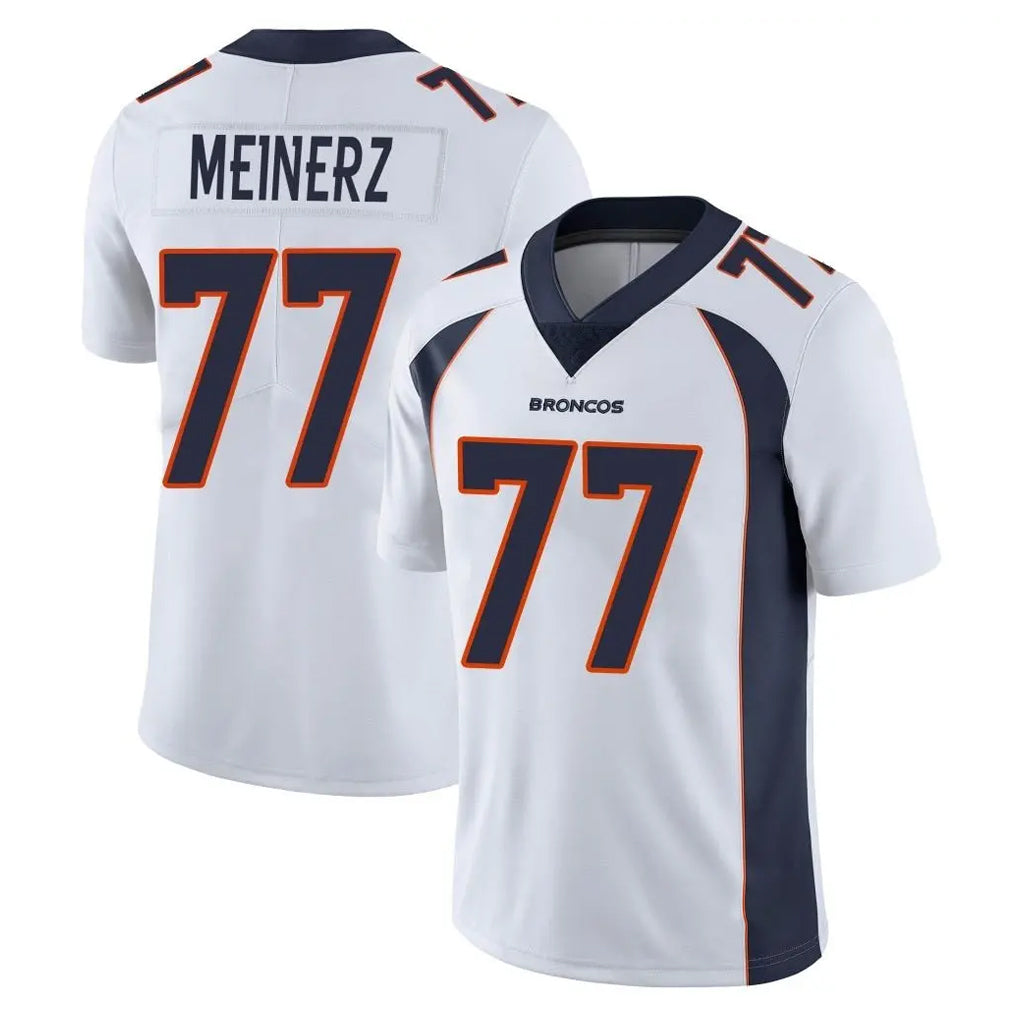 Kooe D.Broncos #77 Quinn Meinerz Player White Vapor Untouchable Limited Home Game Stitched Jerseys