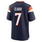 Kooe D.Broncos #7 John Elway Player Navy Home Game Stitched Jerseys