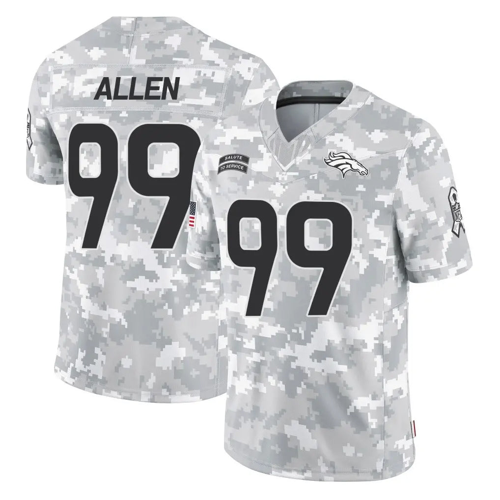 Kooe D.Broncos #99 Zach Allen Player Arctic Camo Salute To Service Limited Stitched Jerseys