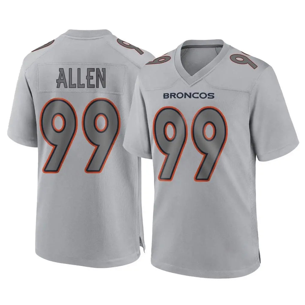 Kooe D.Broncos #99 Zach Allen Player Gray Atmosphere Fashion Limited Game Stitched Jerseys