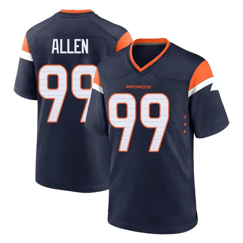 Kooe D.Broncos #99 Zach Allen Player Navy Home Game Stitched Jerseys