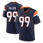 Kooe D.Broncos #99 Zach Allen Player Navy Home Game Stitched Jerseys