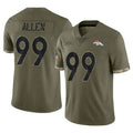 Kooe D.Broncos #99 Zach Allen Player Olive Salute To Service Limited Stitched Jerseys