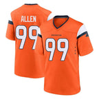 Kooe D.Broncos #99 Zach Allen Player Orange Home Game Stitched Jerseys