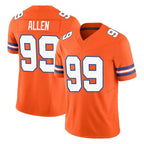 Kooe D.Broncos #99 Zach Allen Player Orange Limited Alternate Vapor F.U.S.E. Throwback Game Stitched Jerseys