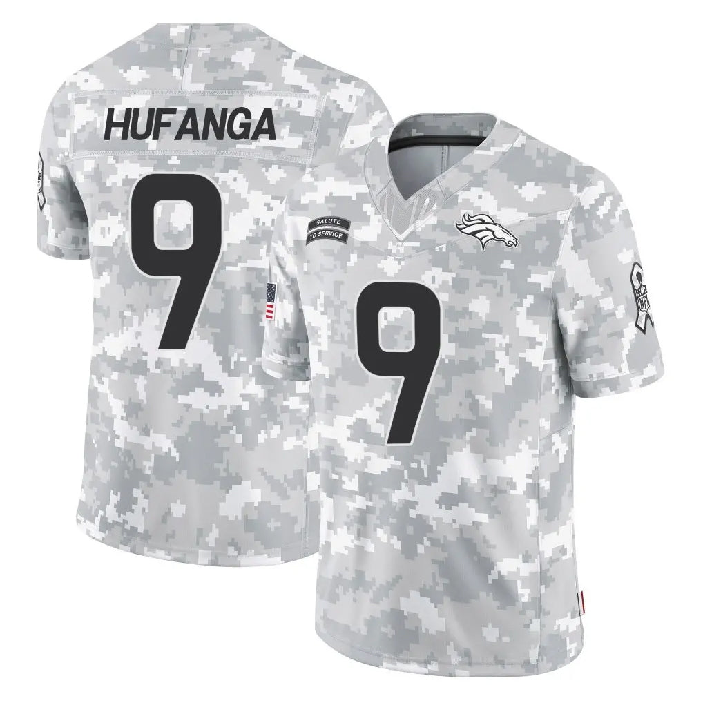 Kooe D.Broncos #9 Talanoa Hufanga Player Arctic Camo Salute To Service Limited Stitched Jerseys