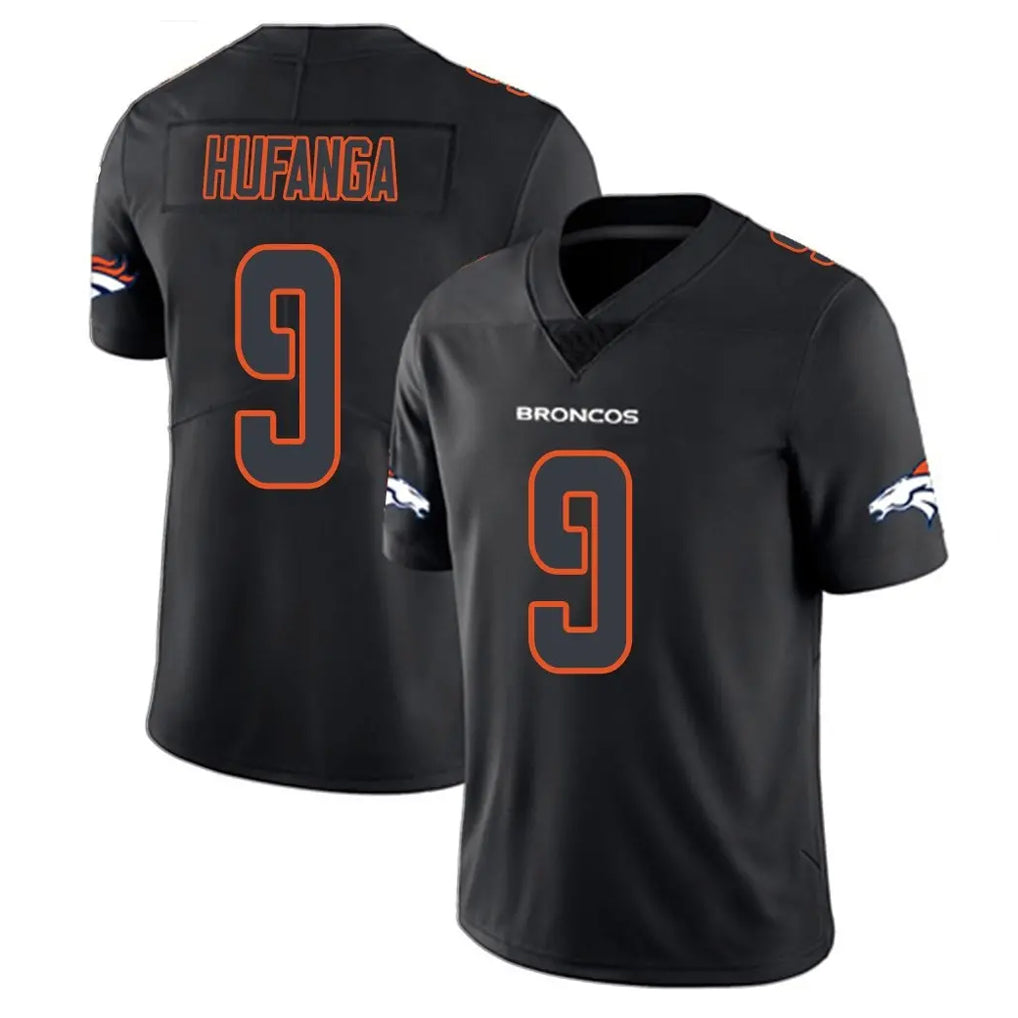 Kooe D.Broncos #9 Talanoa Hufanga Player Black Impact Limited Game Stitched Jerseys