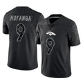 Kooe D.Broncos #9 Talanoa Hufanga Player Black Reflective Limited Stitched Jerseys