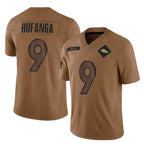 Kooe D.Broncos #9 Talanoa Hufanga Player Brown Salute To Service Limited Stitched Jerseys