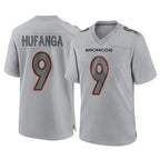 Kooe D.Broncos #9 Talanoa Hufanga Player Gray Atmosphere Fashion Limited Game Stitched Jerseys