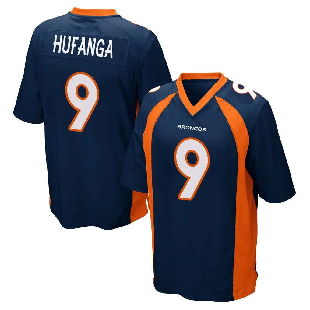 Kooe D.Broncos #9 Talanoa Hufanga Player Navy Game Stitched Jerseys