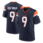 Kooe D.Broncos #9 Talanoa Hufanga Player Navy Home Game Stitched Jerseys