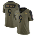 Kooe D.Broncos #9 Talanoa Hufanga Player Olive Salute To Service Limited Game Stitched Jerseys