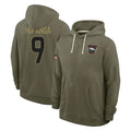 Kooe D.Broncos #9 Talanoa Hufanga Player Olive Salute to Service Pullover Hoodies Limited Stitched Jerseys