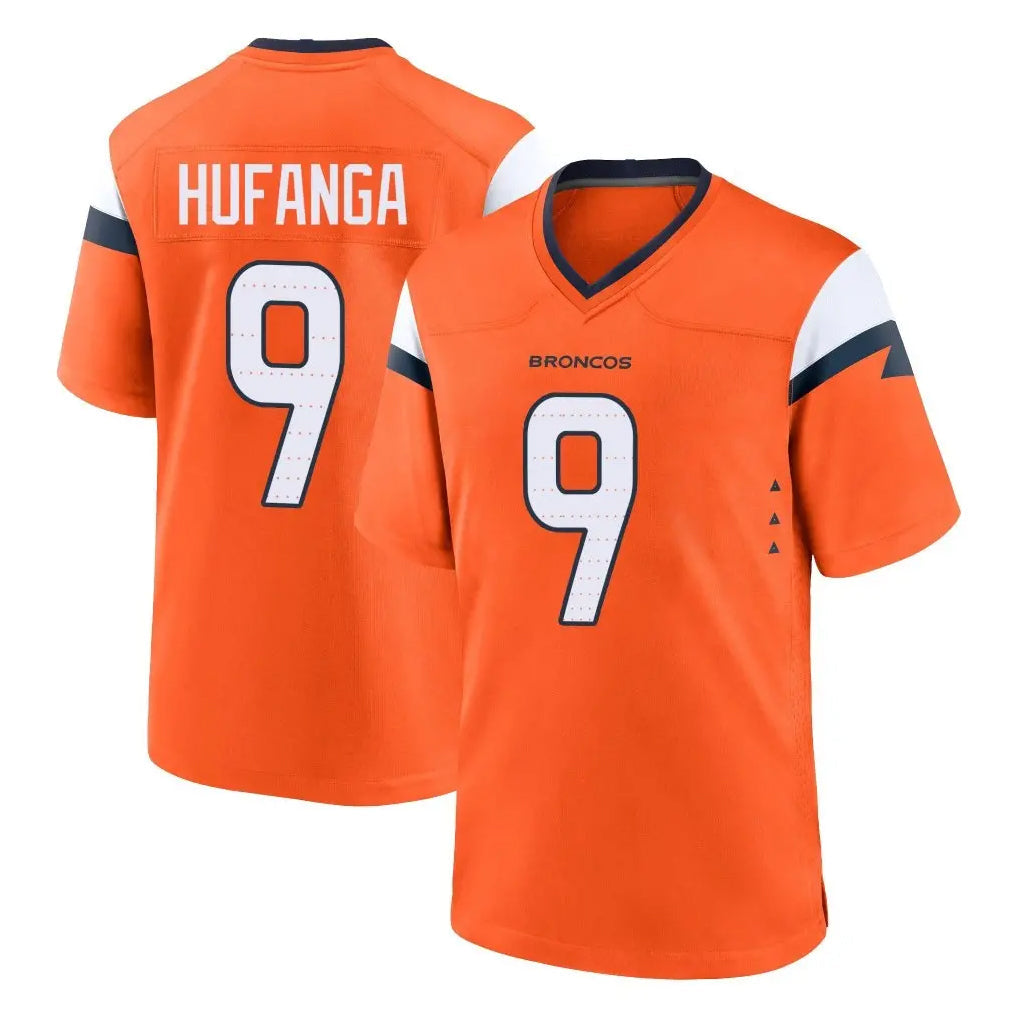 Kooe D.Broncos #9 Talanoa Hufanga Player Orange Home Game Stitched Jerseys