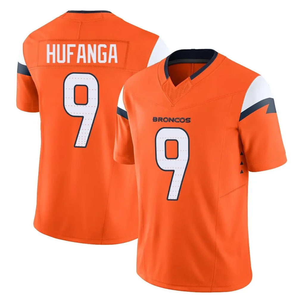 Kooe D.Broncos #9 Talanoa Hufanga Player Orange Vapor F.U.S.E. Limited Home Game Stitched Jerseys