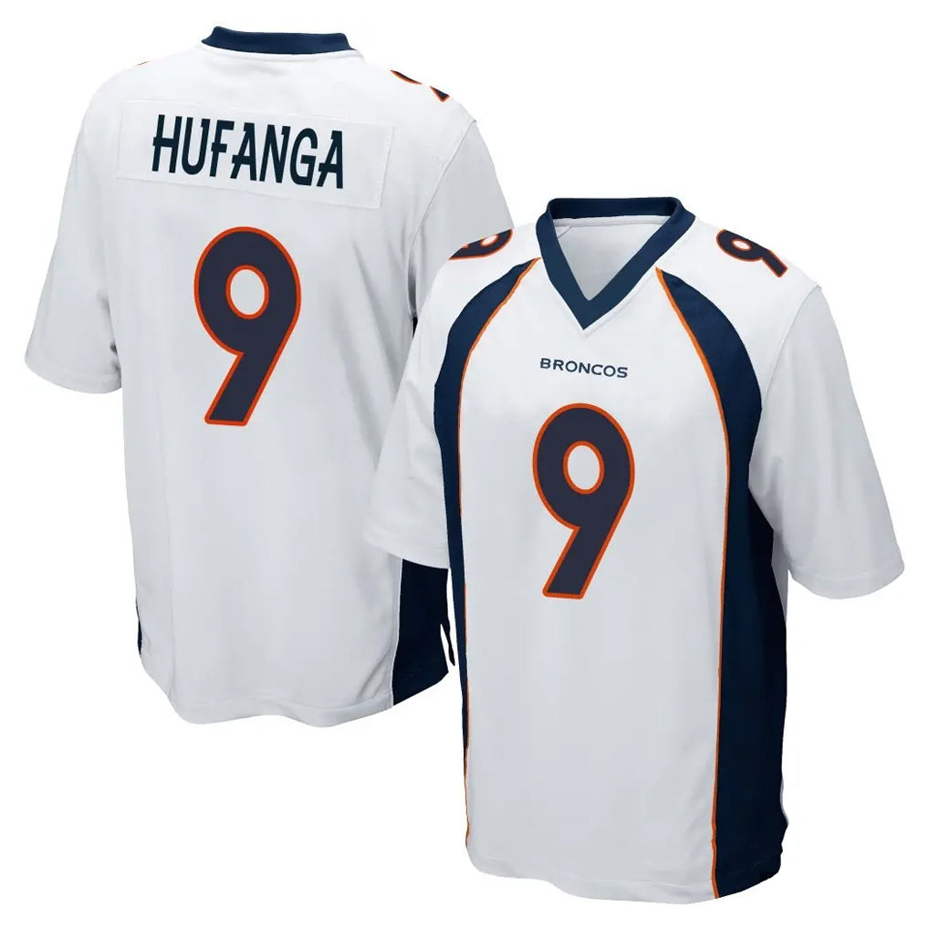 Kooe D.Broncos #9 Talanoa Hufanga Player White Game Stitched Jerseys