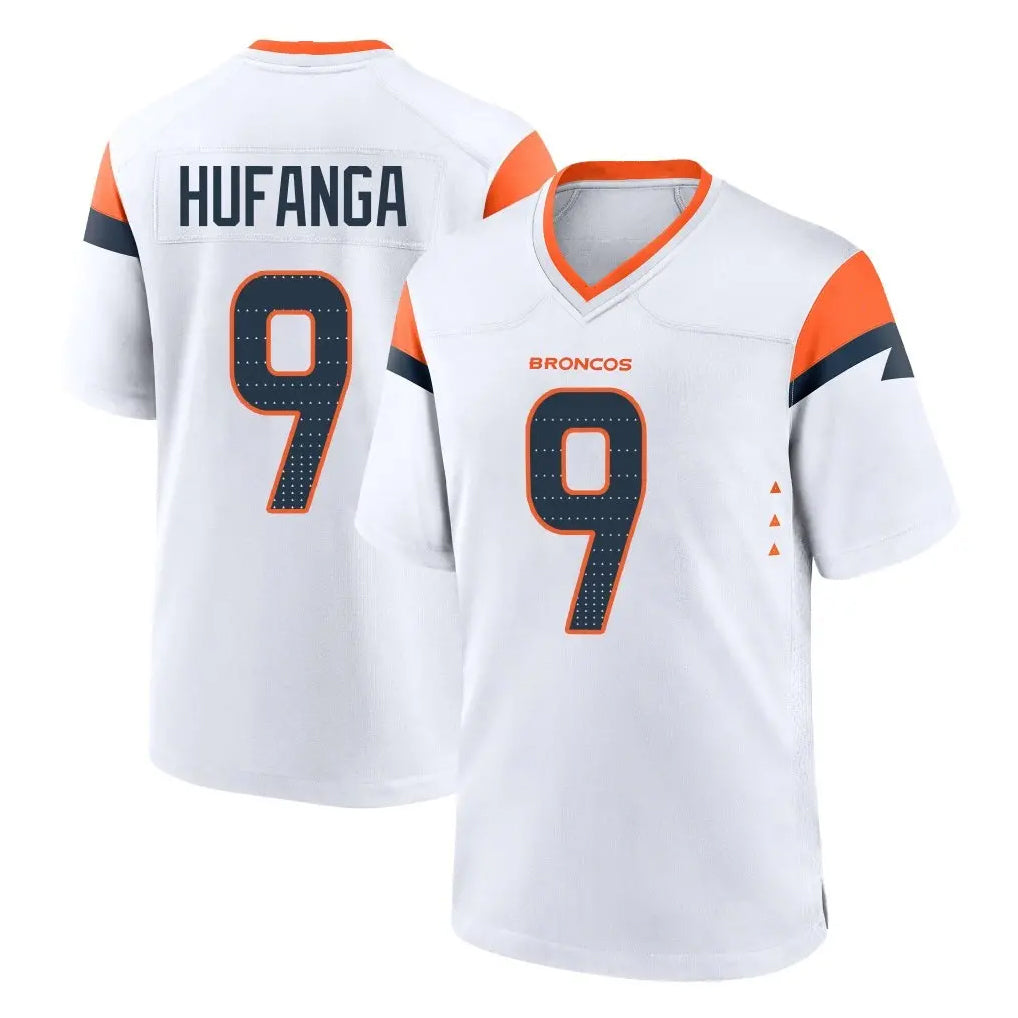Kooe D.Broncos #9 Talanoa Hufanga Player White Home Game Stitched Jerseys