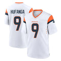 Kooe D.Broncos #9 Talanoa Hufanga Player White Home Game Stitched Jerseys