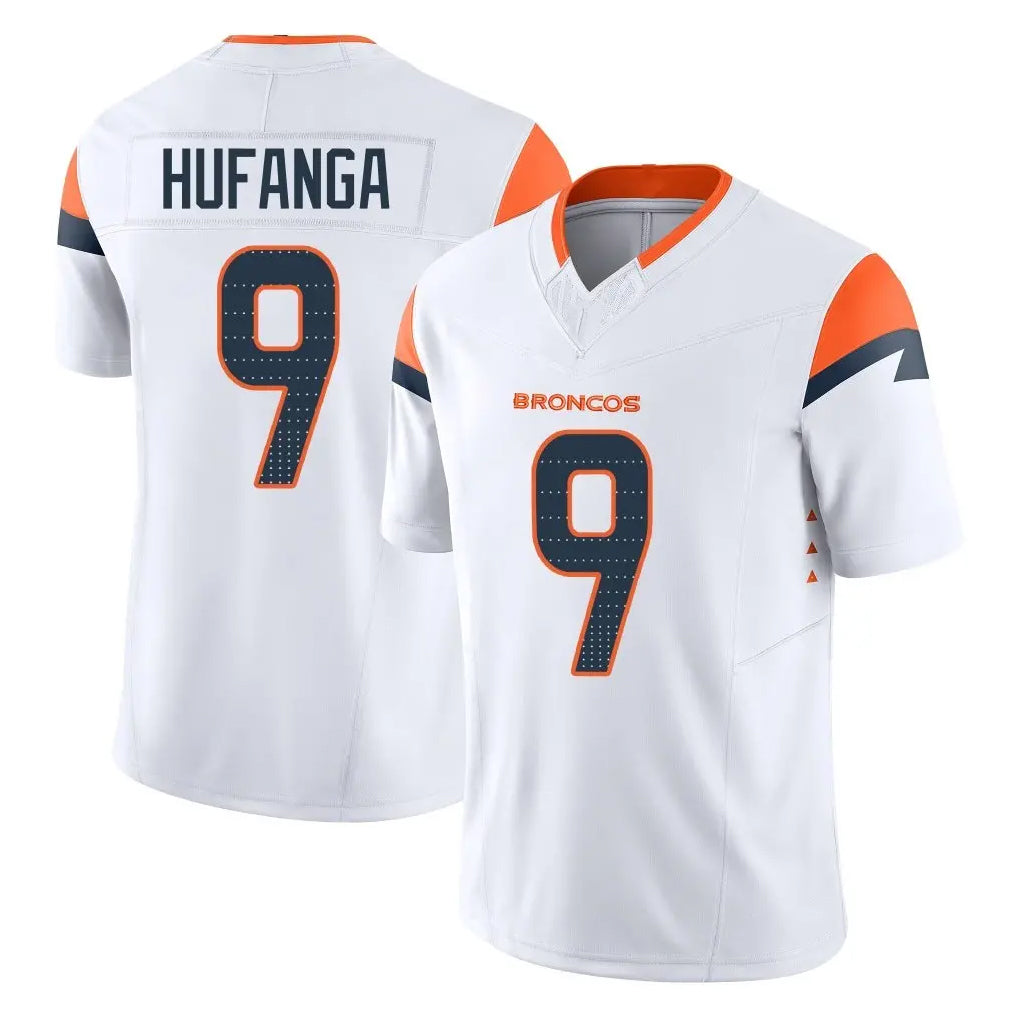 Kooe D.Broncos #9 Talanoa Hufanga Player White Limited Vapor F.U.S.E. Home Game Stitched Jerseys