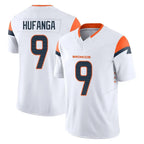 Kooe D.Broncos #9 Talanoa Hufanga Player White Limited Vapor F.U.S.E. Home Game Stitched Jerseys