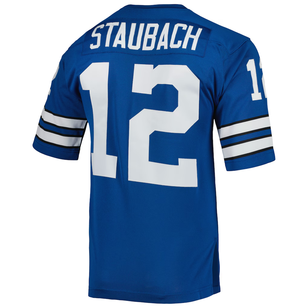 Kooe D.Cowboys 1971 #12 Roger Staubach Mitchell & Ness Royal Authentic Throwback Retired Player Jersey
