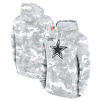 Kooe D.Cowboys Arctic Camo Salute to Service Hoodies Limited Game Blank Player Stitched Jerseys