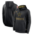 Kooe D.Cowboys Black Salute to Service Pullover Hoodies Limited Blank Player Stitched Jerseys