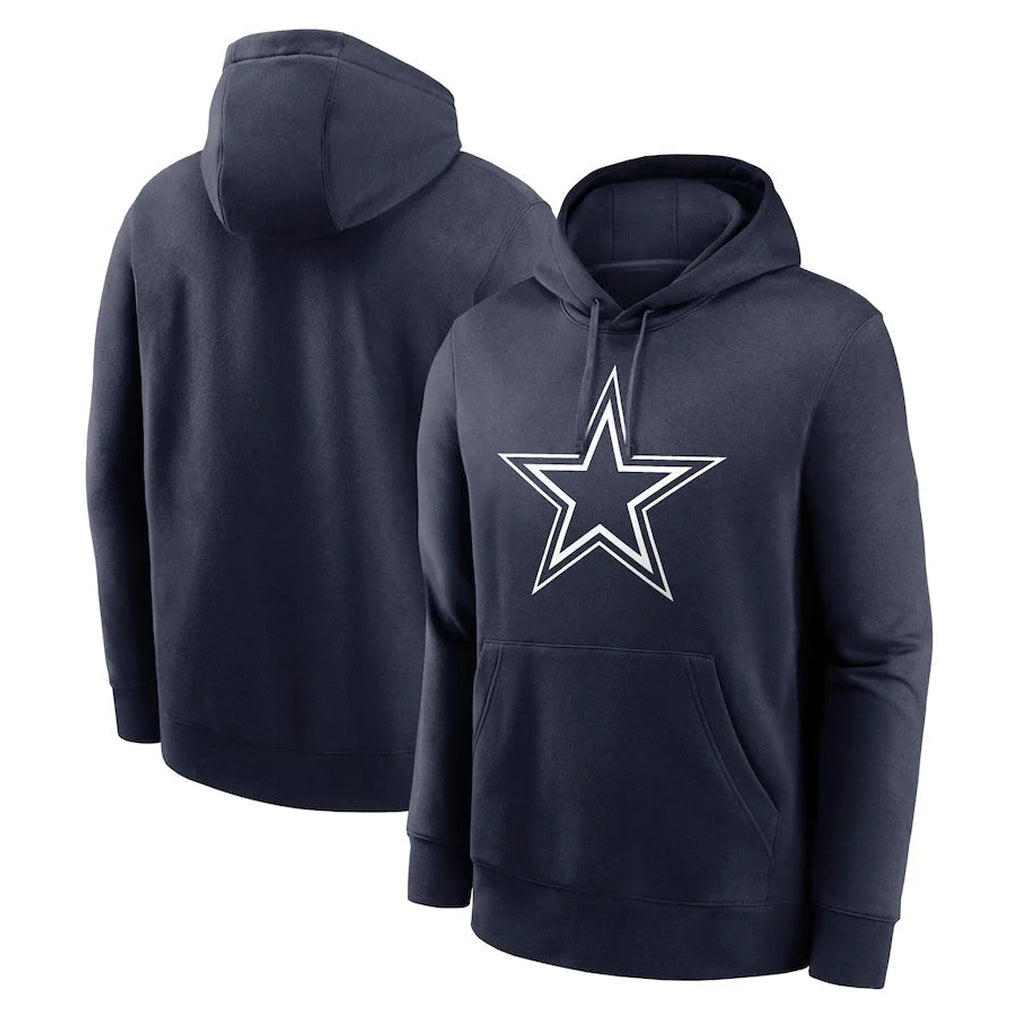 Kooe D.Cowboys Navy Pullover Hoodies Limited Blank Player Stitched Jerseys