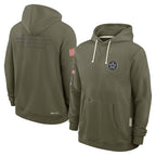 Kooe D.Cowboys Olive Salute to Service Pullover Hoodies Limited Blank Player Stitched Jerseys
