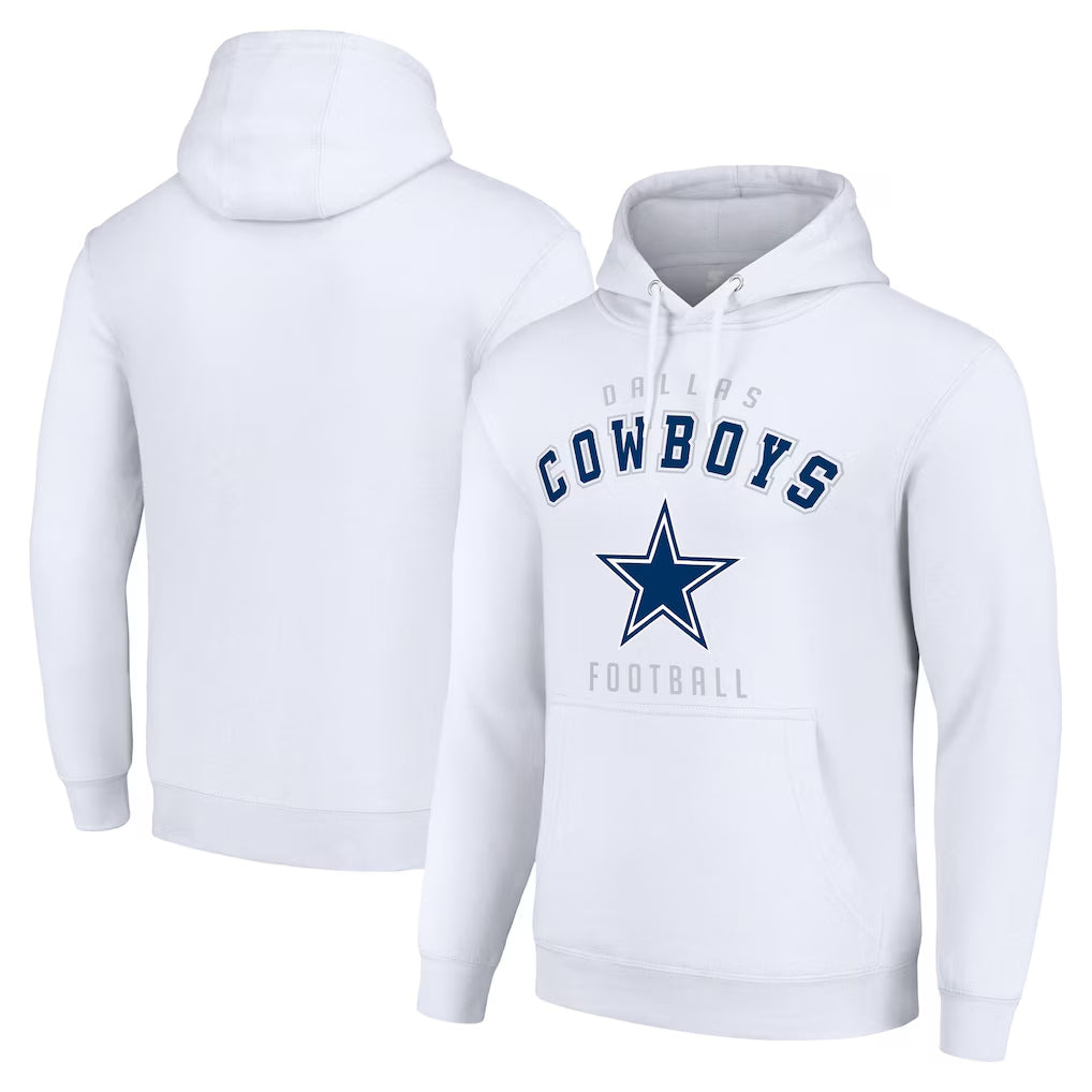 Kooe D.Cowboys White Pullover Hoodies Limited Blank Player Stitched Jerseys