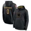 Kooe D.Cowboys #0 DeMarvion Overshown Player Black Salute to Service Pullover Hoodies Limited Stitched Jerseys