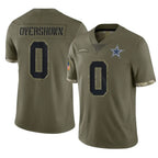 Kooe D.Cowboys #0 DeMarvion Overshown Player Olive Salute to Service Limited Game Stitched Jerseys