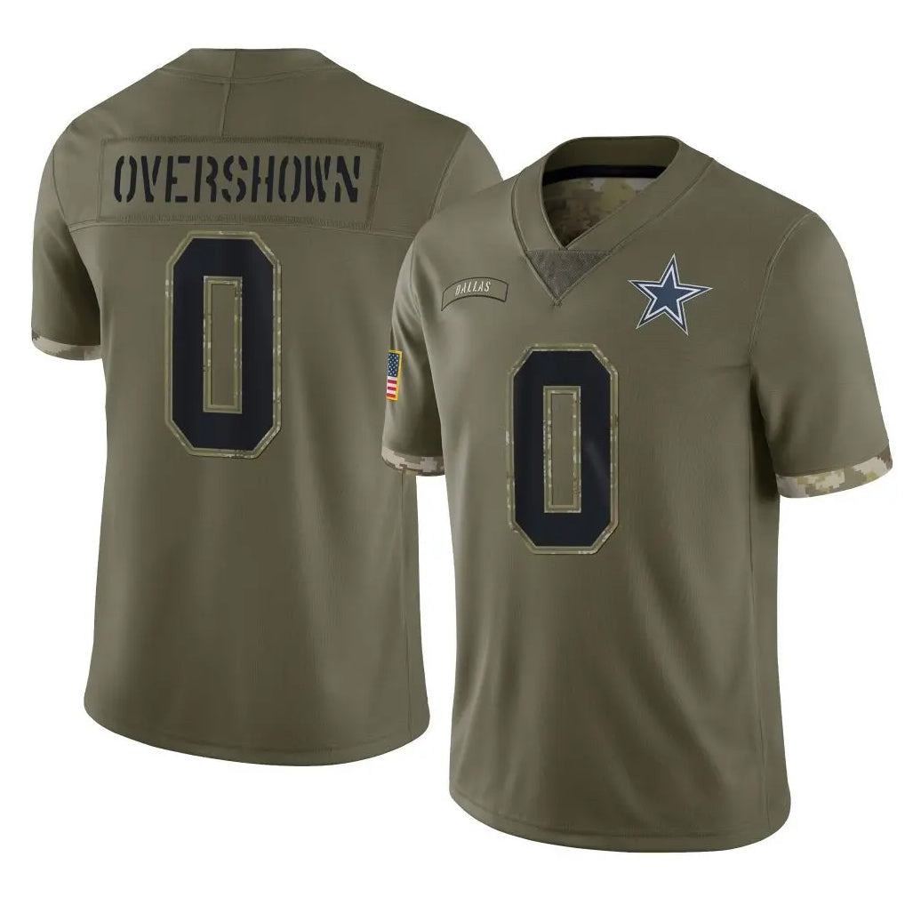 Kooe D.Cowboys #0 DeMarvion Overshown Player Olive Salute to Service Limited Game Stitched Jerseys