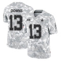 Kooe D.Cowboys #13 Caleb Downs Player Arctic Camo Salute to Service Limited Home Game Stitched Jerseys