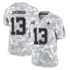 Kooe D.Cowboys #13 Caleb Downs Player Arctic Camo Salute to Service Limited Home Game Stitched Jerseys