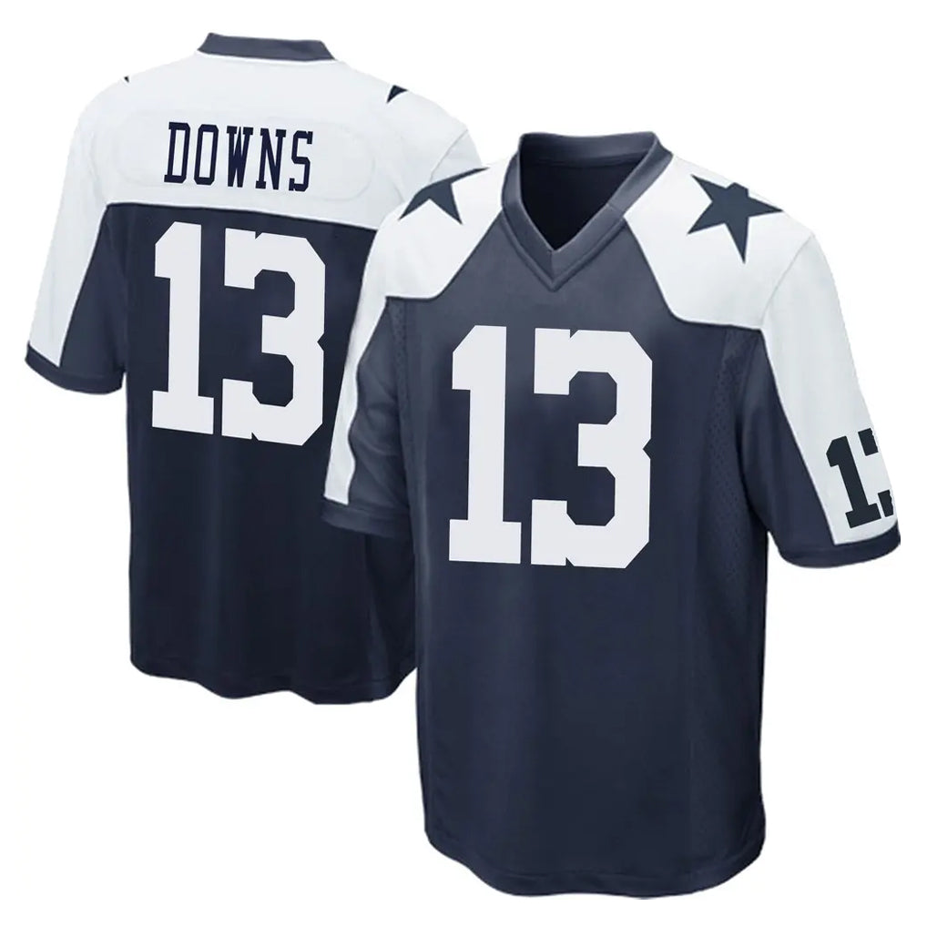 Kooe D.Cowboys #13 Caleb Downs Player Navy-White Alternate Home Game Stitched Jerseys