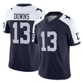 Kooe D.Cowboys #13 Caleb Downs Player Navy-White Limited Alternate Vapor F.U.S.E. Home Game Stitched Jerseys