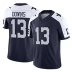 Kooe D.Cowboys #13 Caleb Downs Player Navy-White Limited Alternate Vapor F.U.S.E. Home Game Stitched Jerseys