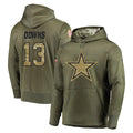 Kooe D.Cowboys #13 Caleb Downs Player Olive Salute to Service Pullover Hoodies Home Game Stitched Jerseys