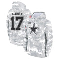 Kooe D.Cowboys #17 Brandon Aubrey Player Arctic Camo Salute to Service Hoodies Limited Game Stitched Jerseys