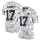 Kooe D.Cowboys #17 Brandon Aubrey Player Arctic Camo Salute to Service Limited Home Game Stitched Jerseys