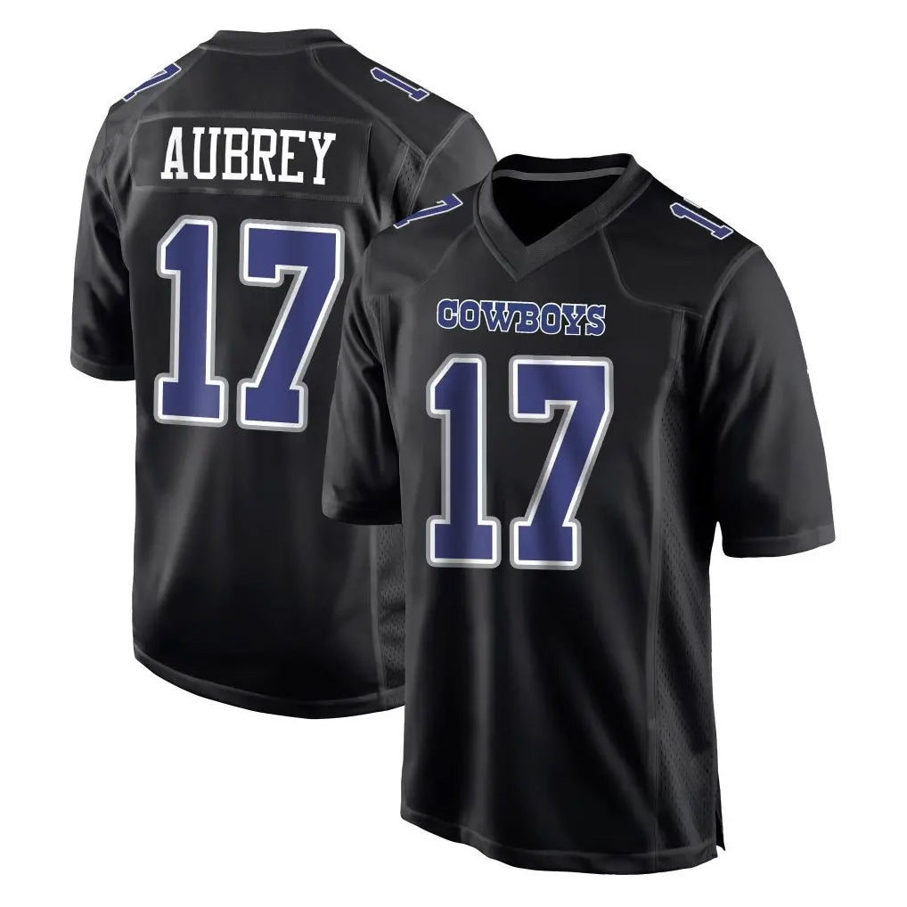 Kooe D.Cowboys #17 Brandon Aubrey Player Carbon Black Fashion Home Game Stitched Jerseys
