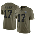Kooe D.Cowboys #17 Brandon Aubrey Player Salute To Service Olive Stitched Jerseys