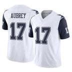 Kooe D.Cowboys #17 Brandon Aubrey Player White-Navy Limited Vapor F.U.S.E. Home Game Stitched Jerseys