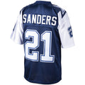Kooe D.Cowboys #21 Deion Sanders Mitchell & Ness Navy Big & Tall 1995 Retired Player Replica Stitched Jerseys