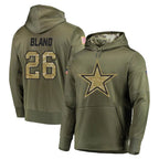 Kooe D.Cowboys #26 DaRon Bland Player Olive Salute to Service Pullover Hoodies Home Game Stitched Jerseys