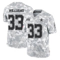 Kooe D.Cowboys #33 Javonte Williams Player Arctic Camo Salute to Service Limited Home Game Stitched Jerseys